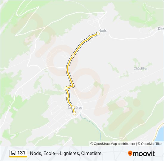 131 Bus Line Map