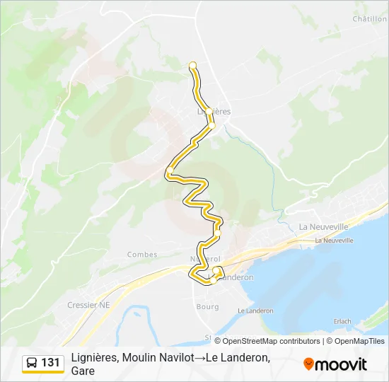 131 Bus Line Map