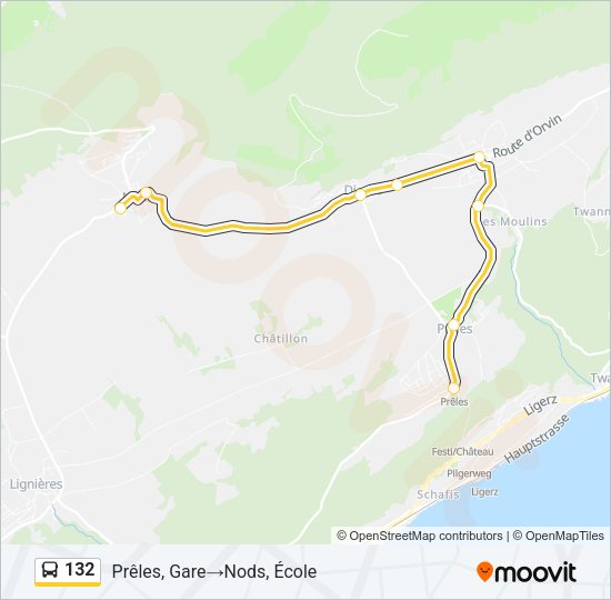 132 Bus Line Map