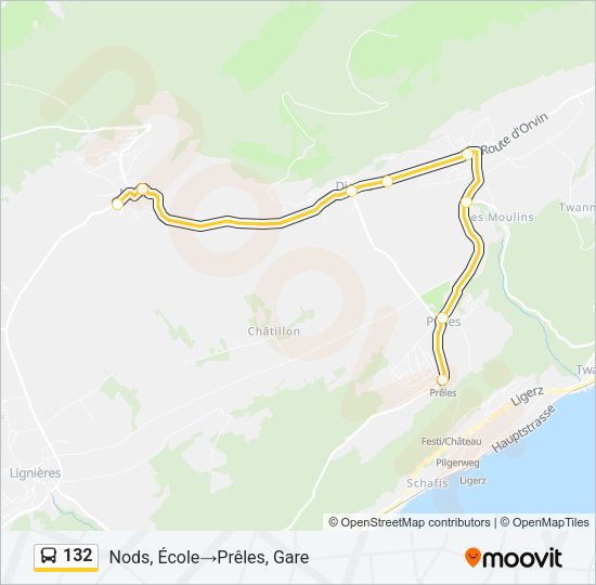 132 Bus Line Map