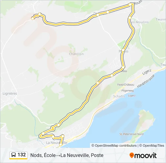 132 Bus Line Map
