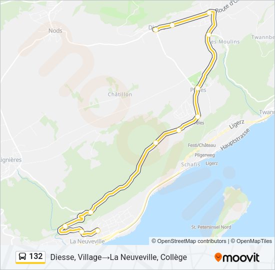 132 Bus Line Map