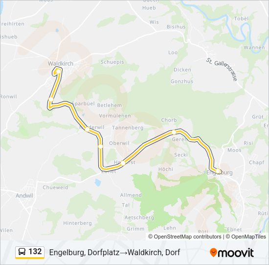 132 Bus Line Map