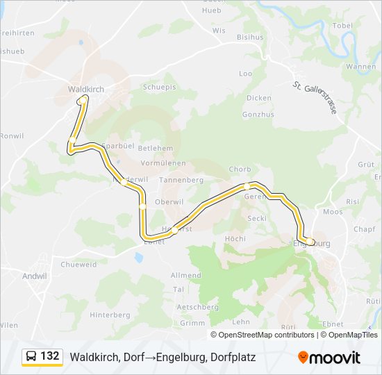 132 Bus Line Map