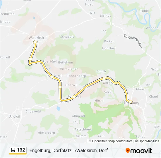 132 Bus Line Map