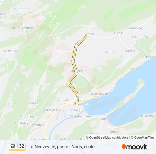 132 bus Line Map