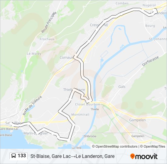 133 Bus Line Map