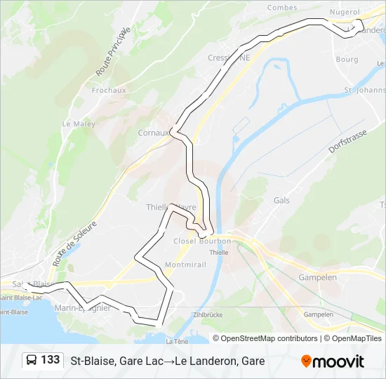 133 Bus Line Map