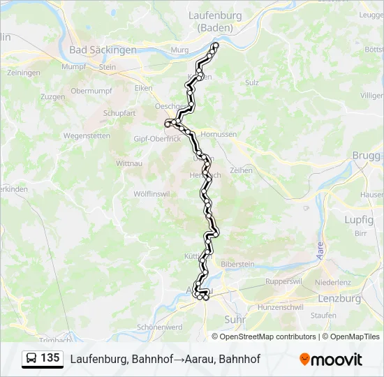 135 Bus Line Map
