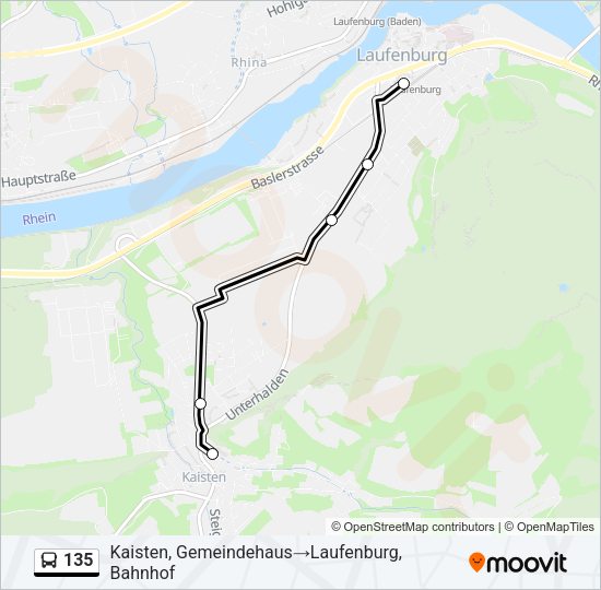 135 Bus Line Map