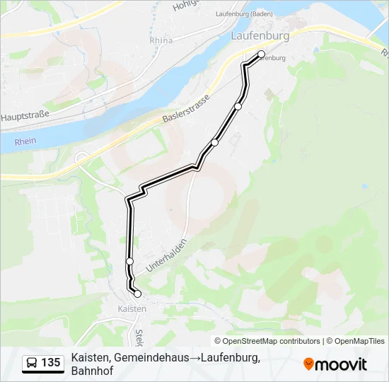 135 Bus Line Map