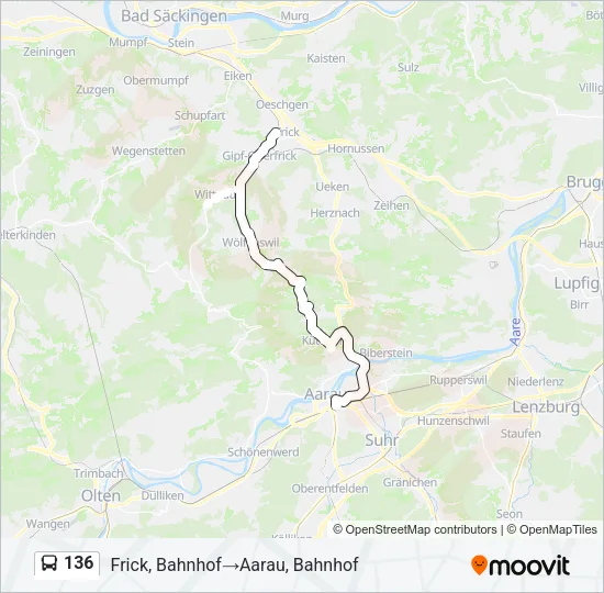 136 Bus Line Map