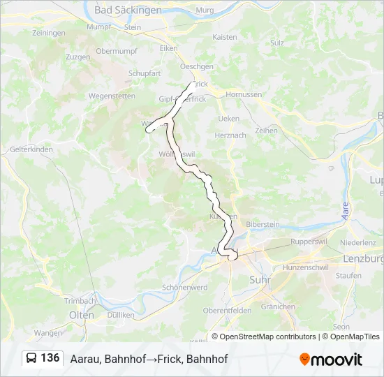 136 Bus Line Map