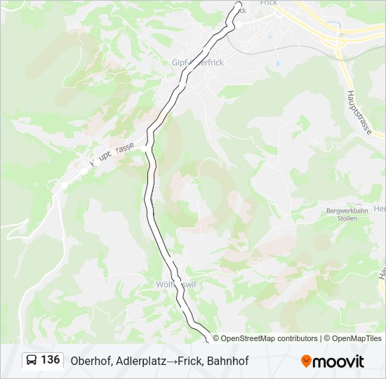 136 Bus Line Map