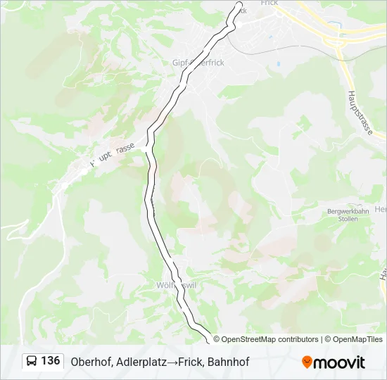 136 Bus Line Map