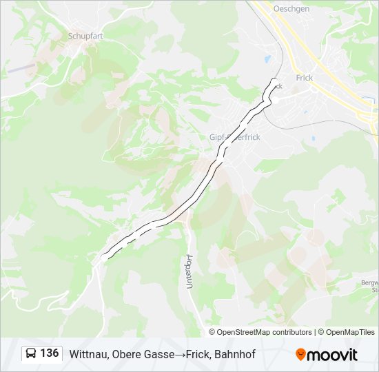 136 Bus Line Map