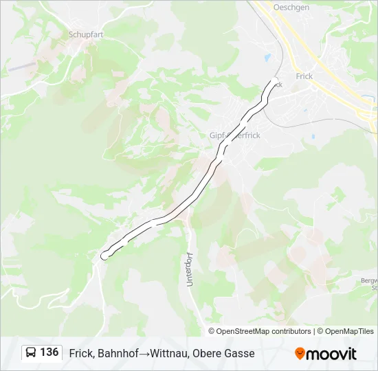 136 Bus Line Map