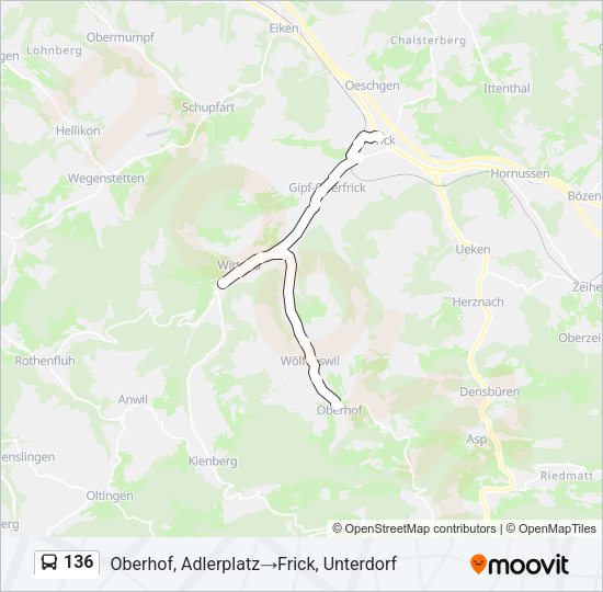 136 Bus Line Map