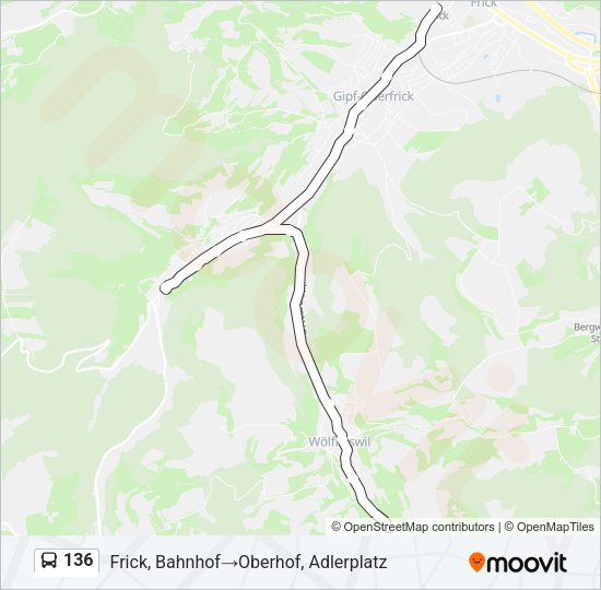 136 Bus Line Map
