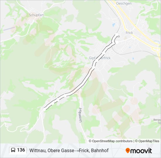 136 Bus Line Map