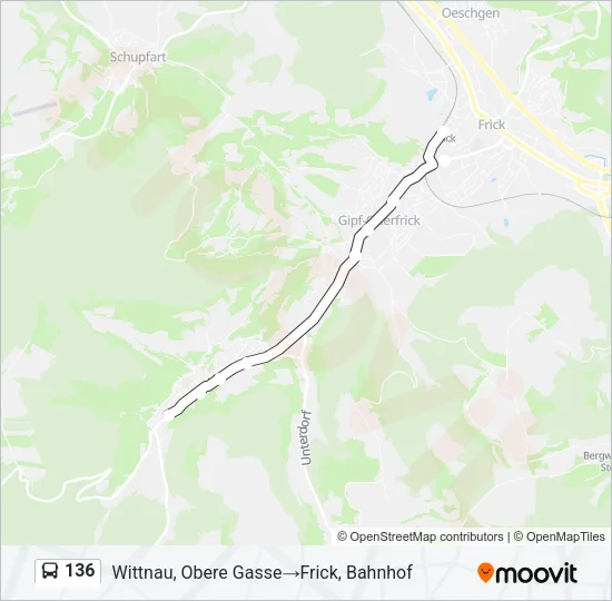 136 Bus Line Map