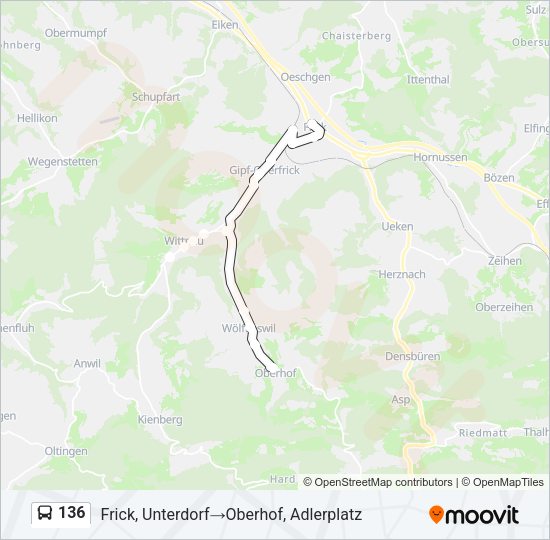 136 Bus Line Map