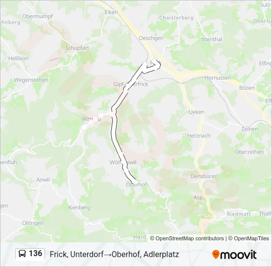 136 Bus Line Map