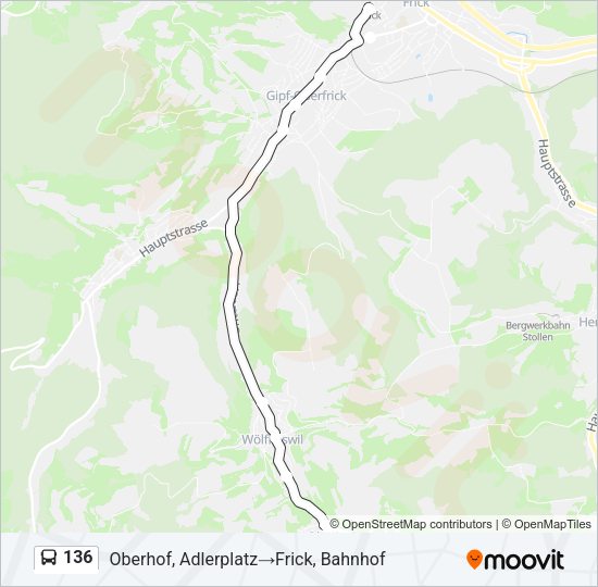 136 Bus Line Map