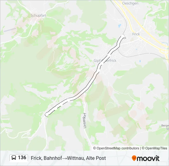 136 Bus Line Map