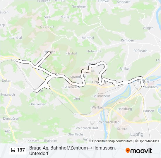 137 bus Line Map