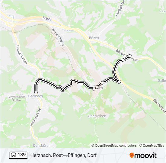 139 Bus Line Map