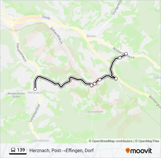 139 Bus Line Map