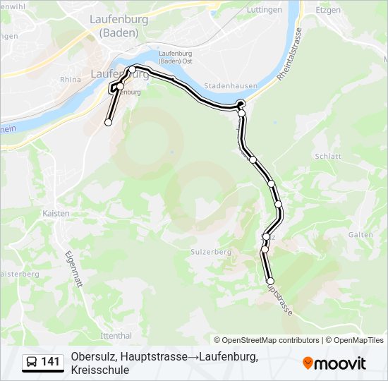 141 Bus Line Map