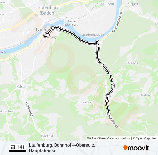 141 Bus Line Map