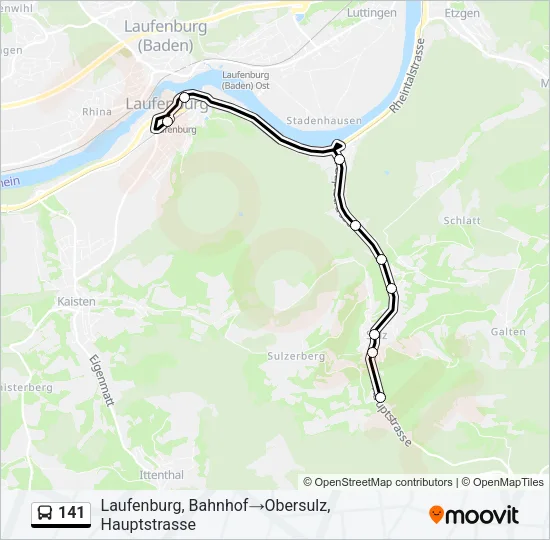 141 Bus Line Map