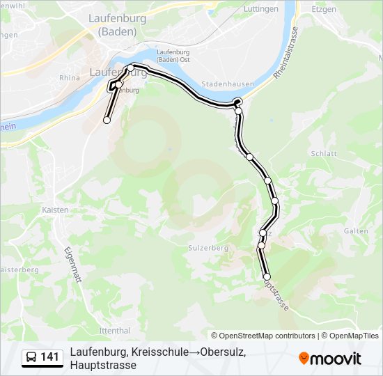 141 Bus Line Map