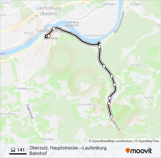 141 Bus Line Map