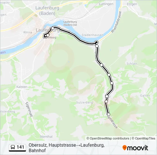 141 Bus Line Map