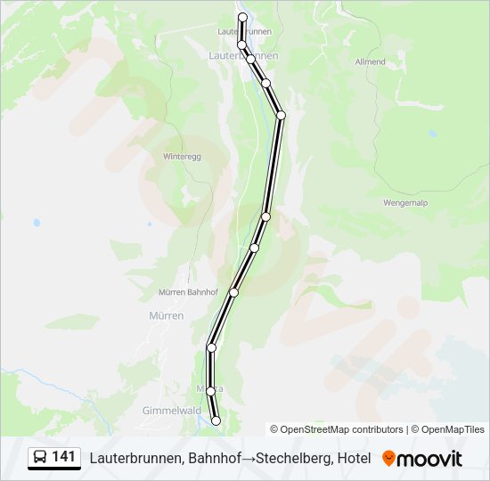141 Bus Line Map