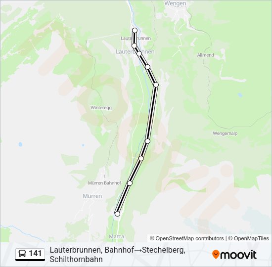 141 Bus Line Map