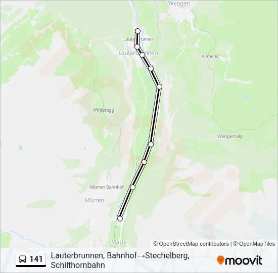 141 Bus Line Map