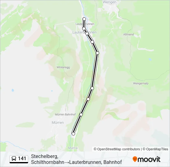 141 Bus Line Map