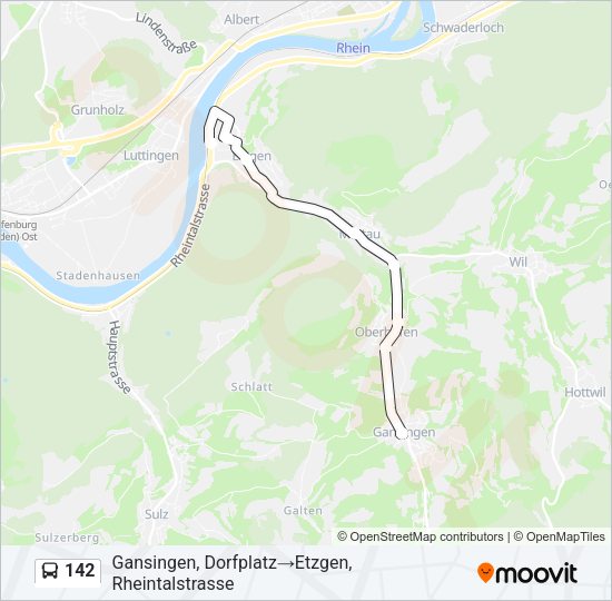 142 Bus Line Map
