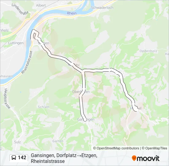 142 Bus Line Map