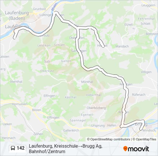 142 Bus Line Map