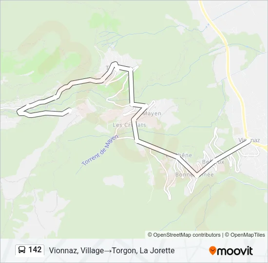 142 Bus Line Map