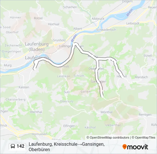 142 Bus Line Map