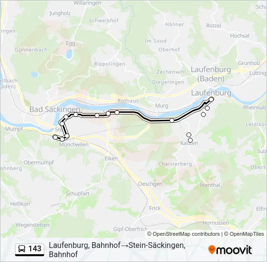 143 Bus Line Map