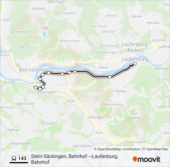 143 Bus Line Map