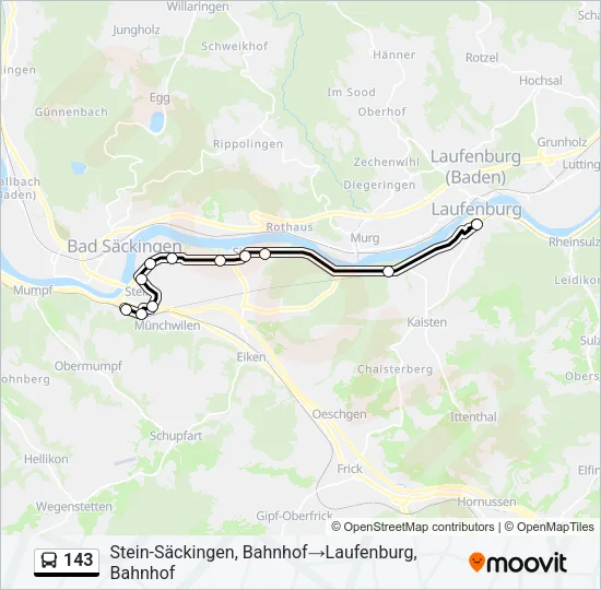 143 Bus Line Map